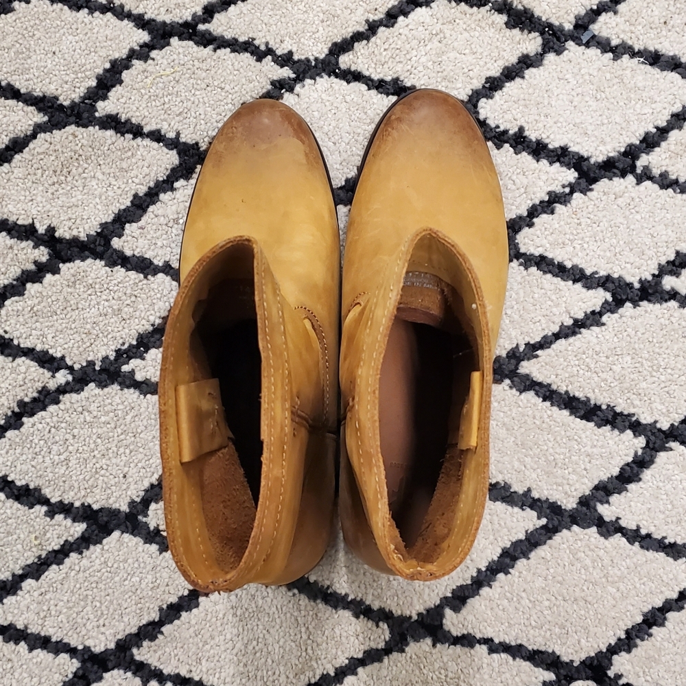 3x Frye Cognac Cara Roper Mid Calf Leather Boots - Picture 2 of 5